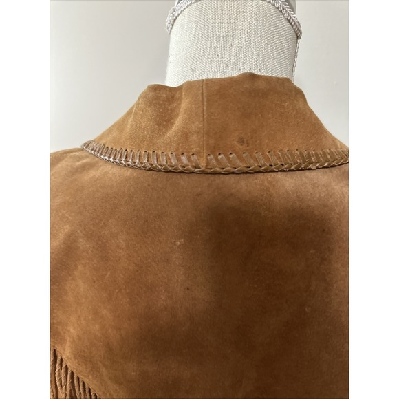 Cripple Creek Women's Real Genuine Fringe Cropped Leather Jacket Size Small - Picture 9 of 13